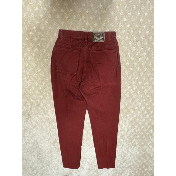 Vintage Express EXP Jeans Women's 9/10 Red Brick High Rise Tapered Mom Fit USA - Picture 2 of 4